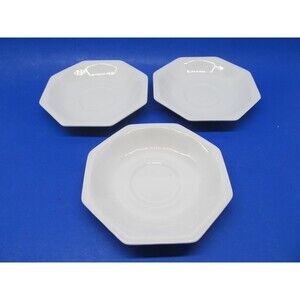 Johnson Brothers Heritage White Octagon Set Of 3 Bread Plates And 3 Saucers